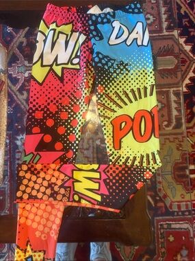 Bright Cartoon Art Leggings - Multicolor